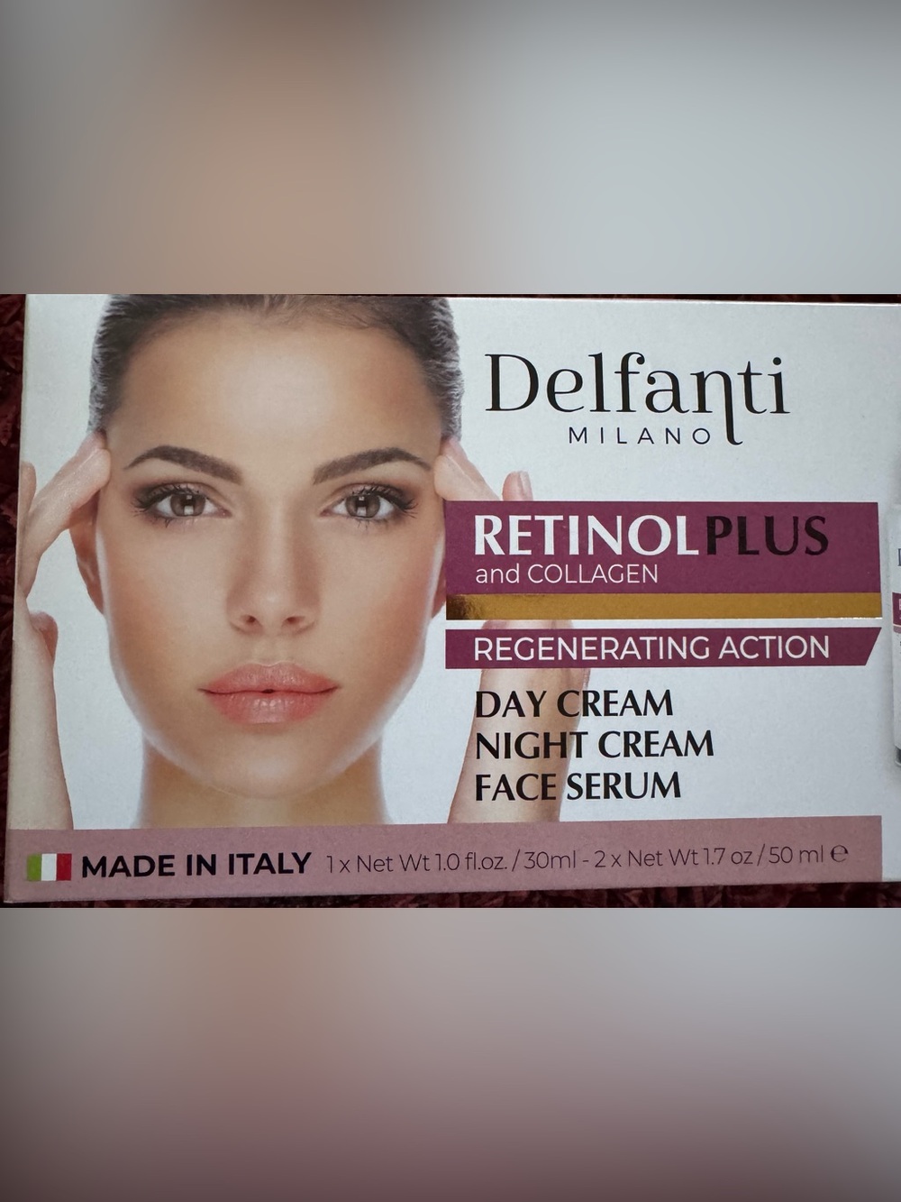 Delfanti Milano Retinol Plus & Collagen 3-Piece Skincare Set -Italy NEW Last One
